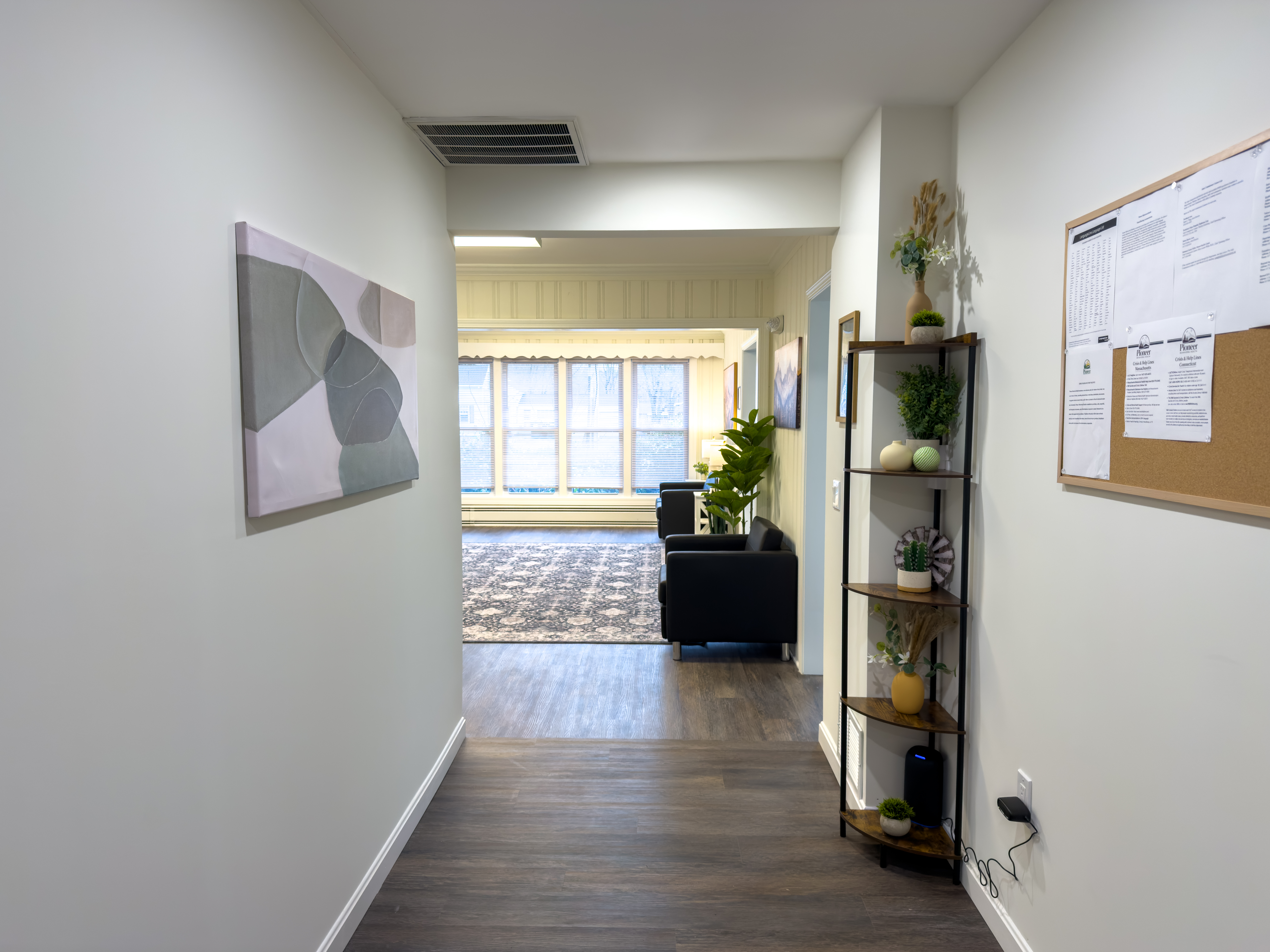 A photo of the interior of Pioneer Behavioral Health in Oxford, Massachusetts.